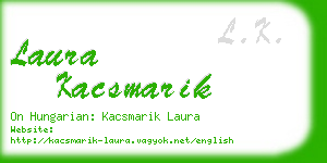 laura kacsmarik business card